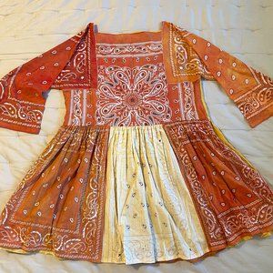 Psychic Outlaw Rust Mini Classic Sleeve Bandana Dress -2021 version